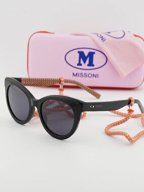 Missoni MMI 0090/S 0807 IR Cat Eye Sunglasses - Black/Grey
